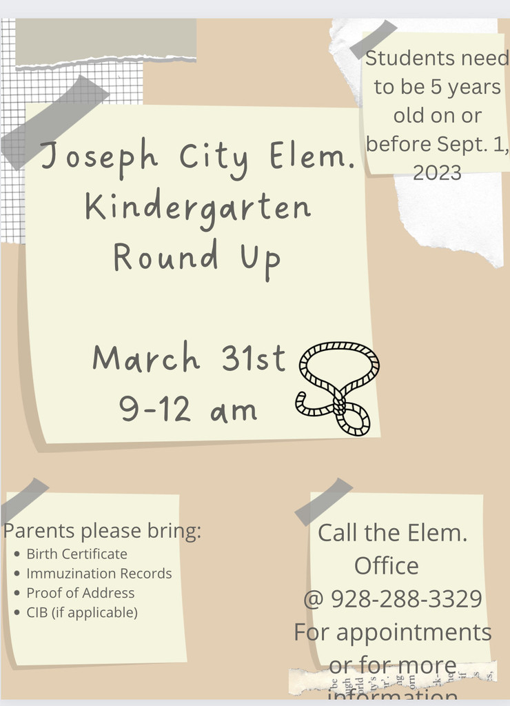 JC Elementary Kindergarten Round-Up March 31, 9am to 12am flyer
