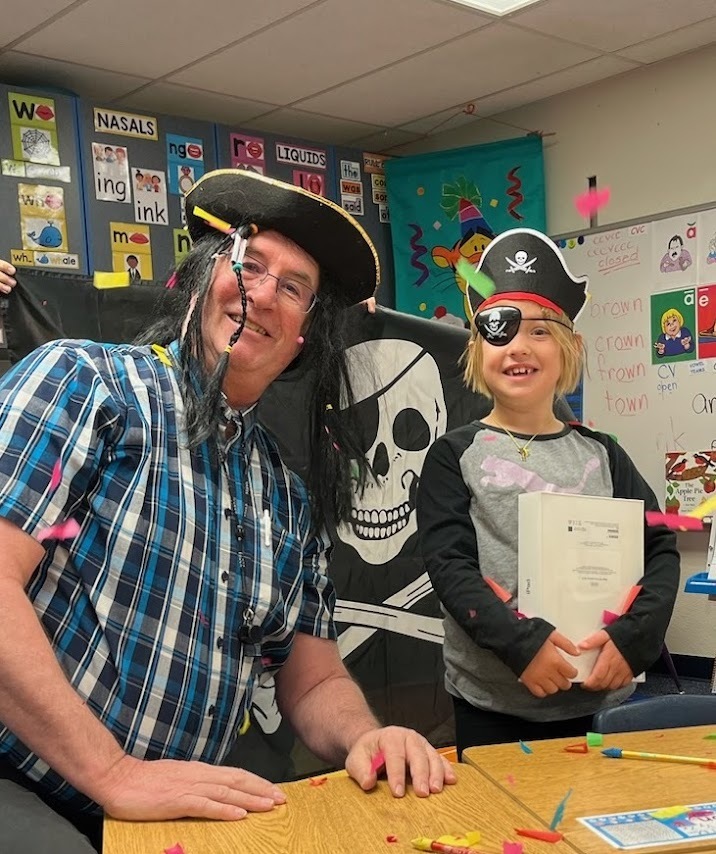 Two pirates with ipad